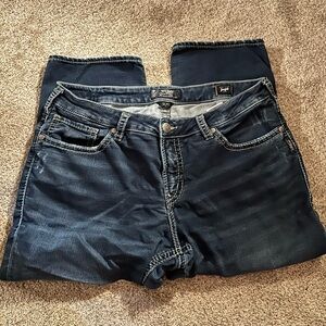 Suki Silver cropped Jeans